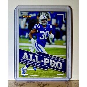 George Odum 2020 Panini All-Pro NFL #28 Rookie Card 1/241 Indianapolis Colts
